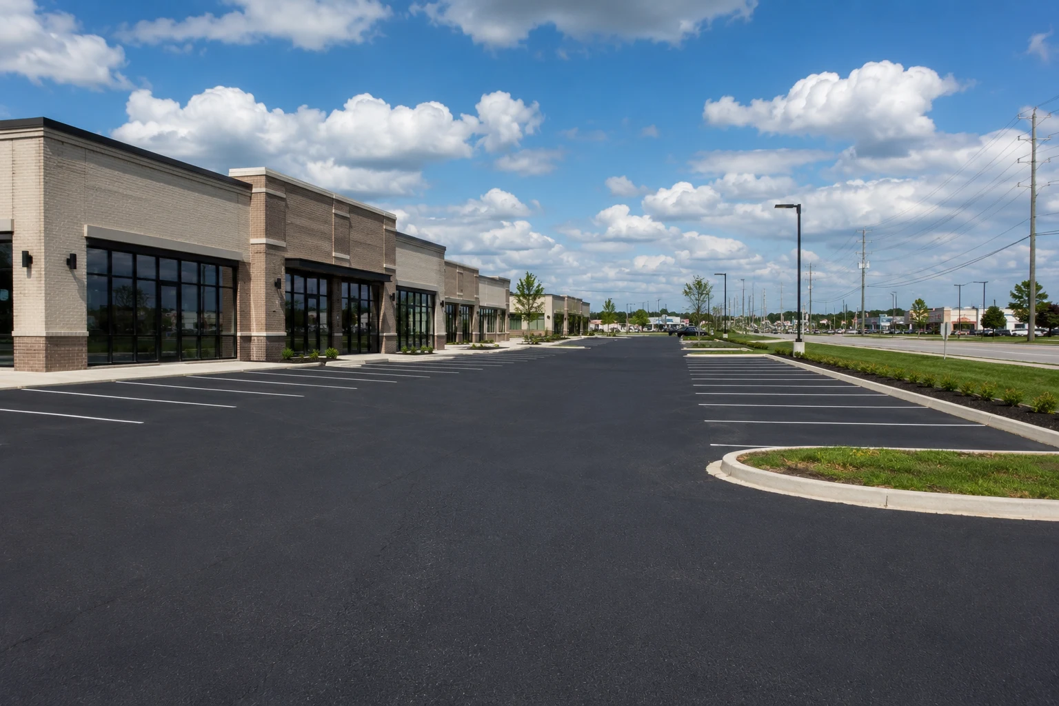 Commercial paving contractor working in Heath Ohio